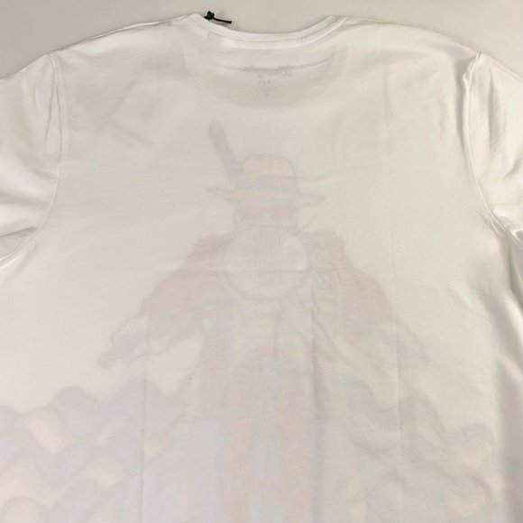 Luke Mclean Mens Wrangler Graphic T-Shirt White Blue Crew Neck 100% Cotton M New - Picture 5 of 12